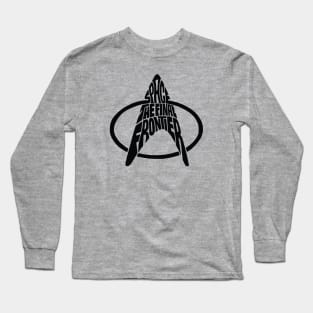 Space The Final Frontier Black Long Sleeve T-Shirt